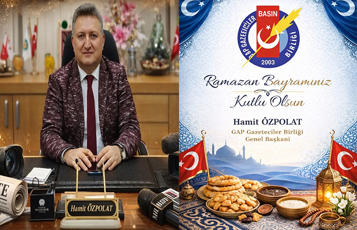 GAP Gazeteciler Birliği Genel Başkan Yardımcısı Hamit Özpolat, Bayramınız Mübarek Olsun